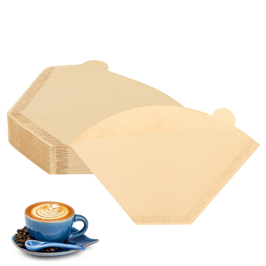 Hogurity Coffee Filters 2, 100 Count Disposable #2 Cone Coffee Filter Unbleached Natural Coffee Filters 2 Cone Paper for Pour Over Coffer Makers/Coffee Dripper Cones(2-6 Cups）